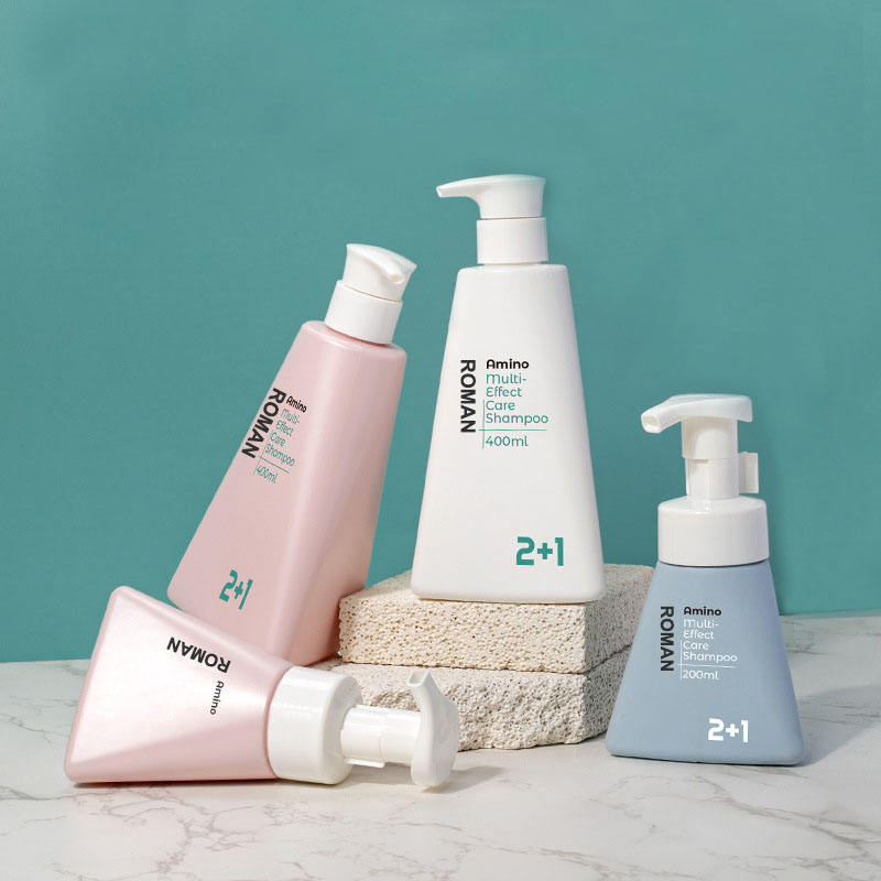 Triangle 200 ml 400 ml PET nettoyant pour le visage moussant Mousse pompe bouteille en plastique mousse bouteille distributeur de savon liquide