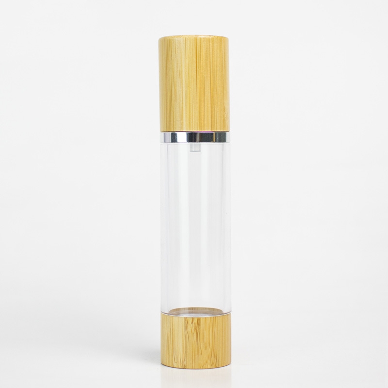 Emballage cosmétique en bambou 15 ml 30 ml 50 ml 80 ml 100 ml 120 ml bouteille de Lotion à pompe sans air bouteille sans air en plastique cosmétique Emballage cosmétique en bambou 15 ml 30 ml 50 ml 80 ml 100 ml 120 ml bouteille de Lotion à pompe sans air bouteille sans air en plastique cosmétique