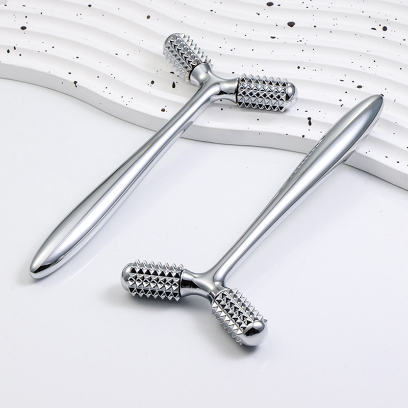 Coffret cadeau soins de beauté en forme de Y Mini rouleau 3d poignée en métal maison rouleau masseur rouleau visage yeux Relaxation masseur