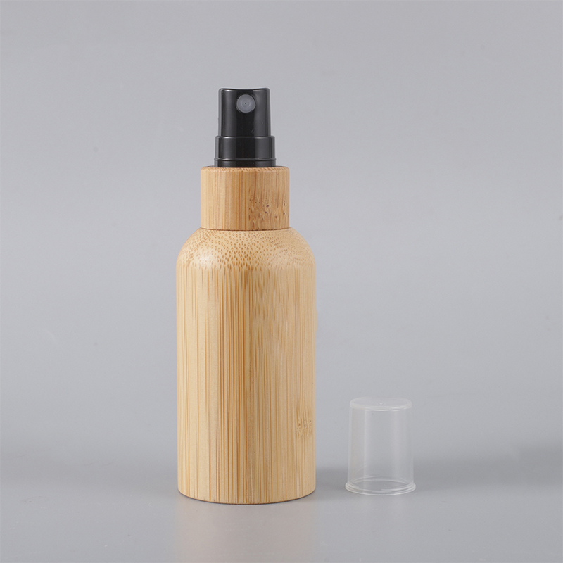 Emballage écologique de bouteille en plastique inspiré par le bois de bambou naturel réutilisable léger pour le shampooing Emballage écologique de bouteille en plastique inspiré par le bois de bambou naturel réutilisable léger pour le shampooing