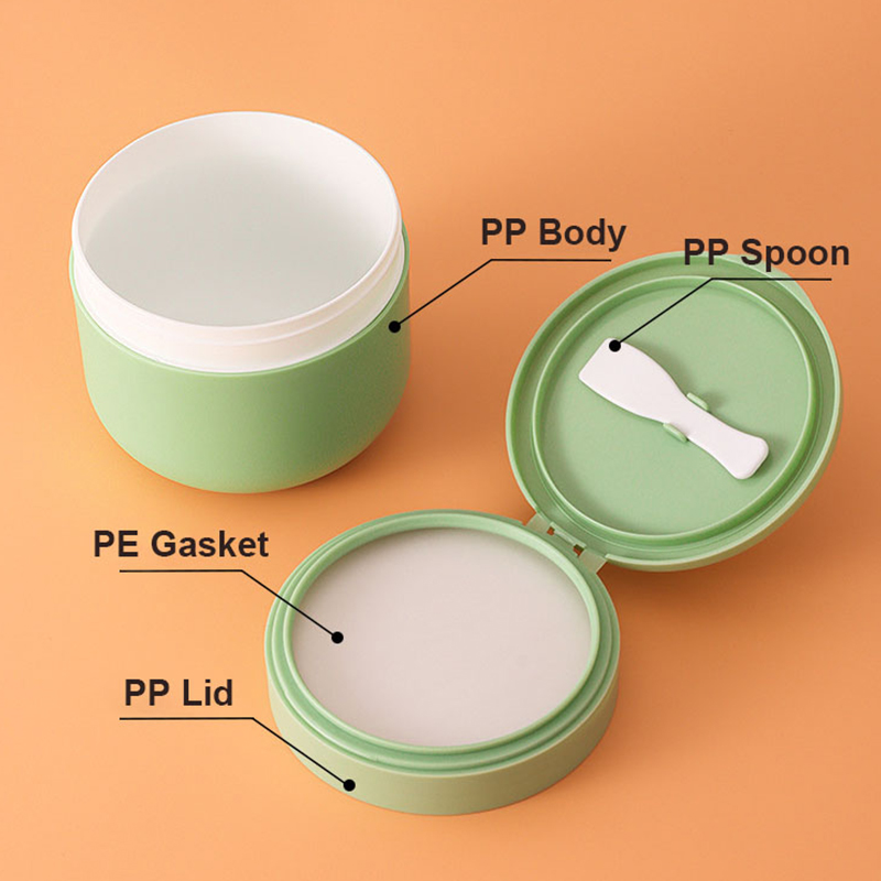 Pot de crème solaire rond givré en plastique givré, pour masque de soin de la peau, blanchissant, élimine les taches de rousseur, récipient de protection solaire avec cuillère, 200g 300g 400g Pot de crème solaire rond givré en plastique givré, pour masque de soin de la peau, blanchissant, élimine les taches de rousseur, récipient de protection solaire avec cuillère, 200g 300g 400g