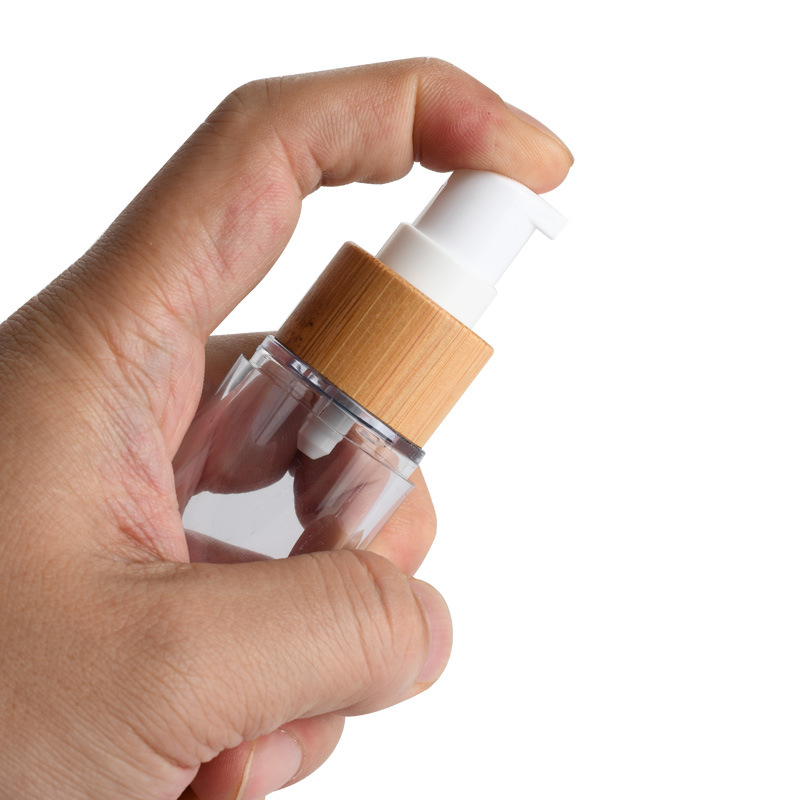 Bouteille privée d'air en bambou recyclable de la lotion 50ml pour la bouteille privée d'air en bambou cosmétique de pompe Bouteille privée d'air en bambou recyclable de la lotion 50ml pour la bouteille privée d'air en bambou cosmétique de pompe