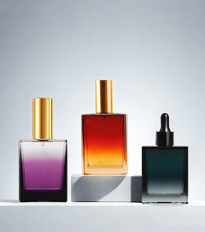 Bouteille cosmétique en verre