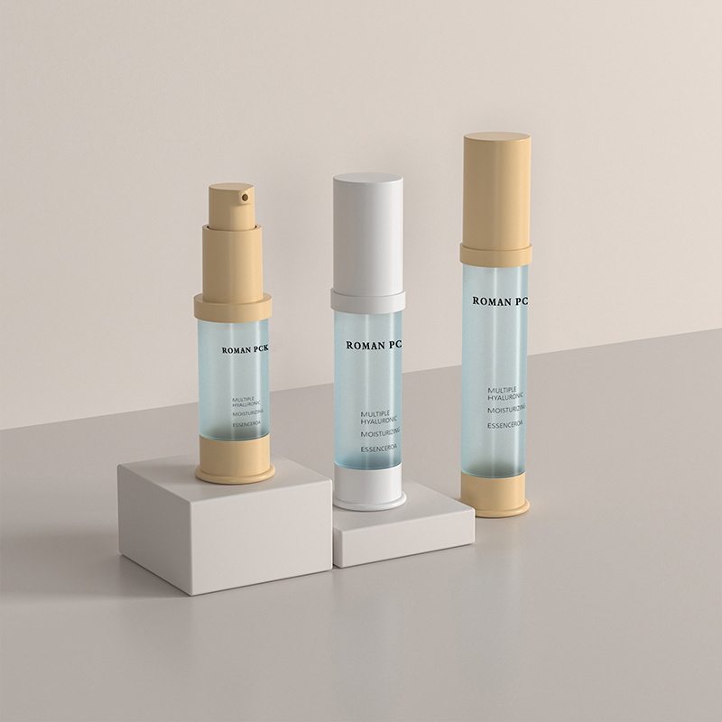 Bouteille à pompe sans air givrée, bleu, cylindre de forme mince, grand Gel crème cosmétique pour sérum pour le visage, Lotion, Blush, Gel, 15ml, 30ml, 1oz Bouteille à pompe sans air givrée, bleu, cylindre de forme mince, grand Gel crème cosmétique pour sérum pour le visage, Lotion, Blush, Gel, 15ml, 30ml, 1oz