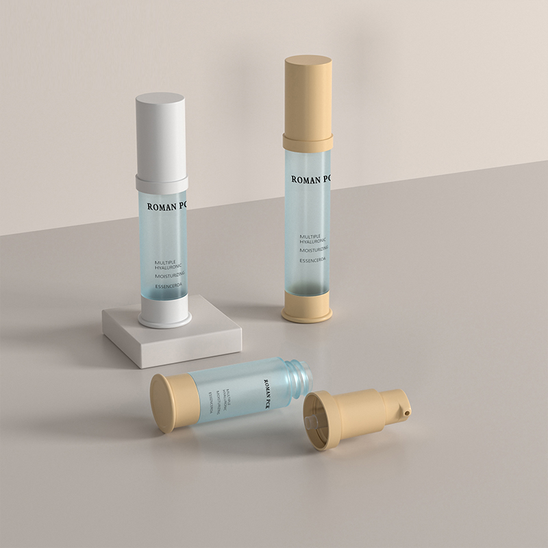 Bouteille à pompe sans air givrée, bleu, cylindre de forme mince, grand Gel crème cosmétique pour sérum pour le visage, Lotion, Blush, Gel, 15ml, 30ml, 1oz Bouteille à pompe sans air givrée, bleu, cylindre de forme mince, grand Gel crème cosmétique pour sérum pour le visage, Lotion, Blush, Gel, 15ml, 30ml, 1oz