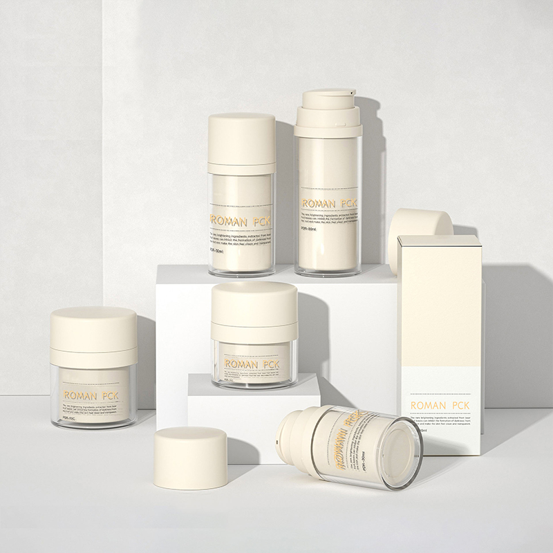 Bouteille sans air 30 ml 50 ml 50 ml 100 ml Bouteille sans air en acrylique pour soins de la peau Bouteille à pompe sans air pour crème solaire cosmétique, lotion de fond de teint