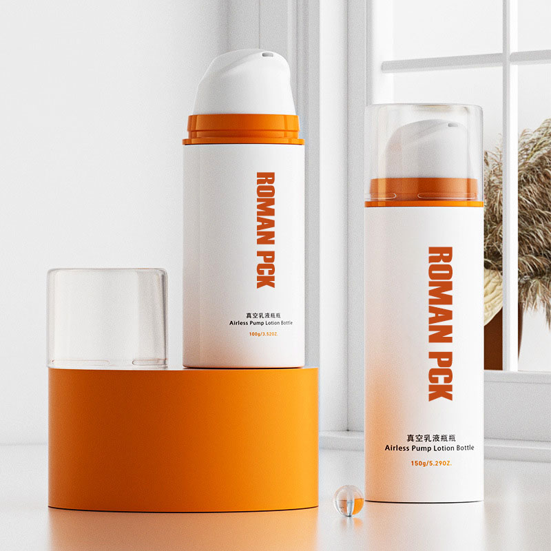 Bouteille cosmétique sans air série 30 ml 50 ml 100 ml bouteille à pompe sans air blanche Lotion sous vide Essence crème pour le visage bouteille sans air