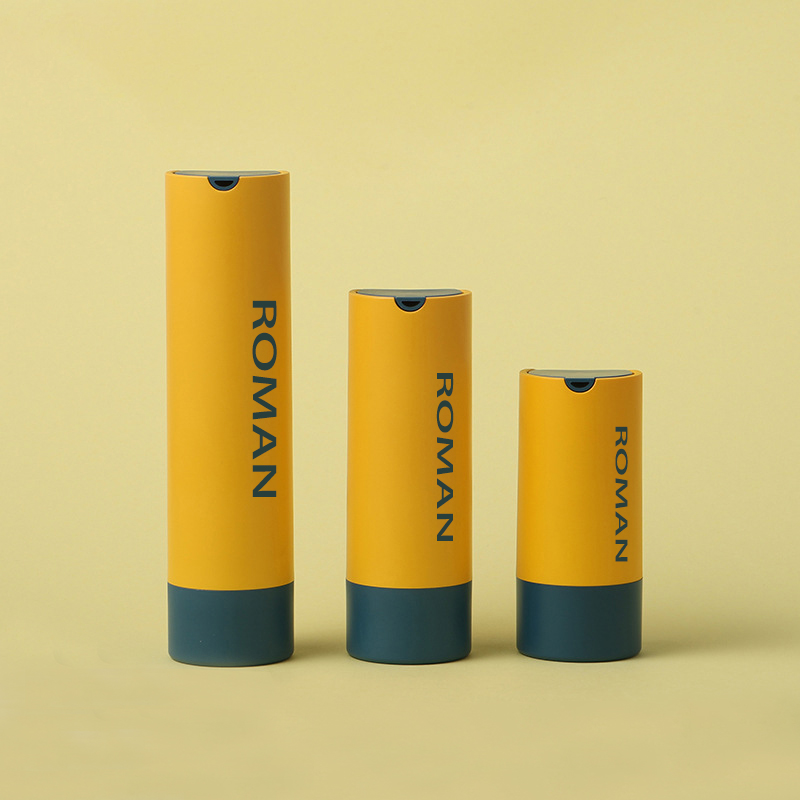 Récipient rond en plastique pour sérum cosmétique, bouteille à pompe sans air pour soins de la peau, pour Lotion ou brume pour le visage, 15ml, 30ml, 50ml