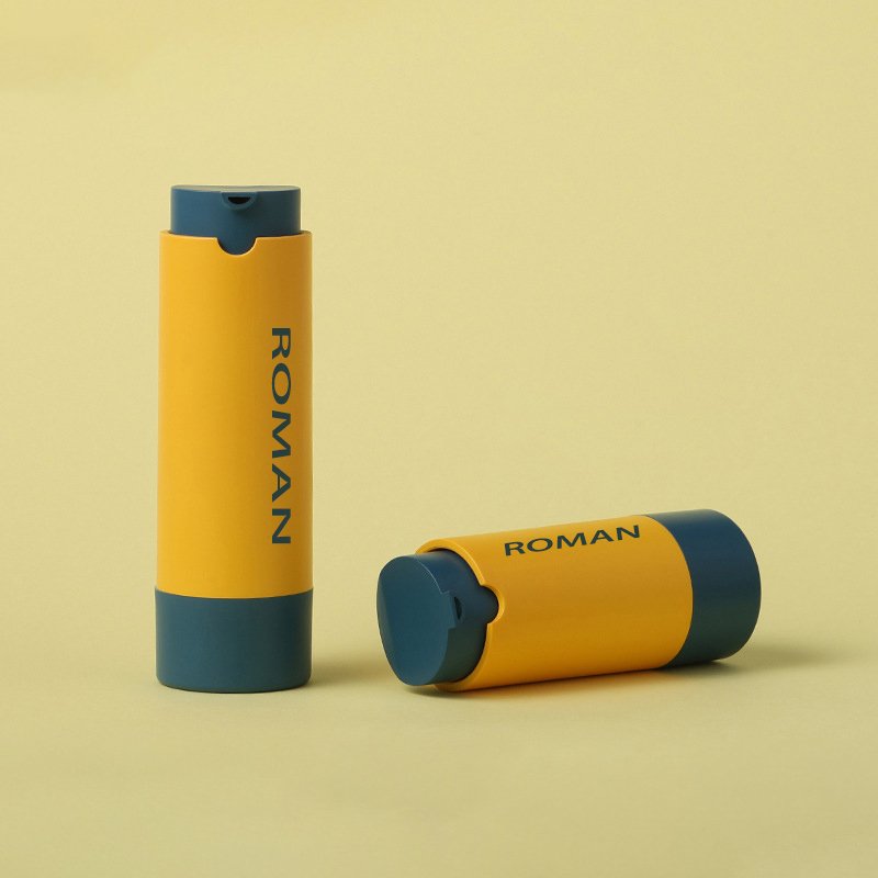 Récipient rond en plastique pour sérum cosmétique, bouteille à pompe sans air pour soins de la peau, pour Lotion ou brume pour le visage, 15ml, 30ml, 50ml Récipient rond en plastique pour sérum cosmétique, bouteille à pompe sans air pour soins de la peau, pour Lotion ou brume pour le visage, 15ml, 30ml, 50ml