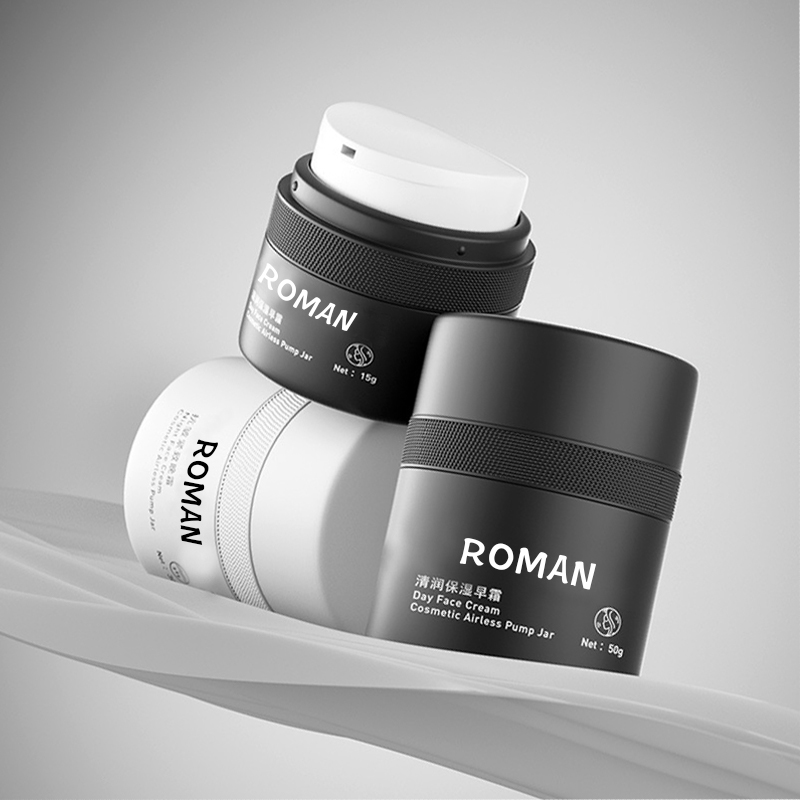 Bouteille vide à Double paroi en plastique PP, 15ml, 30ml, 50ml, blanc, noir, recharge, presse, Lotion hydratante, crème, sérum, sans air, avec pompe