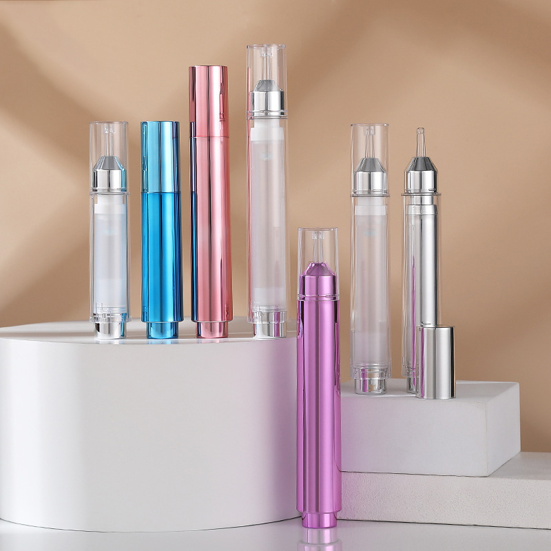 Pompe à sérum sans air, bouteille de seringue, bouteille de Lotion en plastique en forme d'ampoule pour soins de la peau, nettoyant pour le visage, crème pour les yeux, 5ml, 10ml, 15ml Pompe à sérum sans air, bouteille de seringue, bouteille de Lotion en plastique en forme d'ampoule pour soins de la peau, nettoyant pour le visage, crème pour les yeux, 5ml, 10ml, 15ml