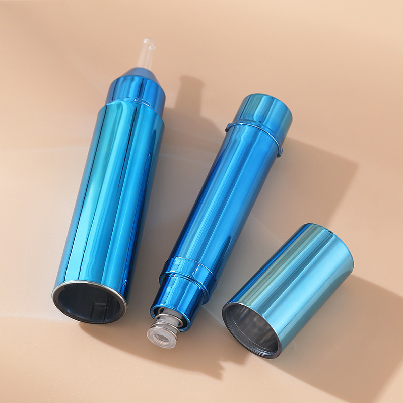 Pompe à sérum sans air, bouteille de seringue, bouteille de Lotion en plastique en forme d'ampoule pour soins de la peau, nettoyant pour le visage, crème pour les yeux, 5ml, 10ml, 15ml Pompe à sérum sans air, bouteille de seringue, bouteille de Lotion en plastique en forme d'ampoule pour soins de la peau, nettoyant pour le visage, crème pour les yeux, 5ml, 10ml, 15ml