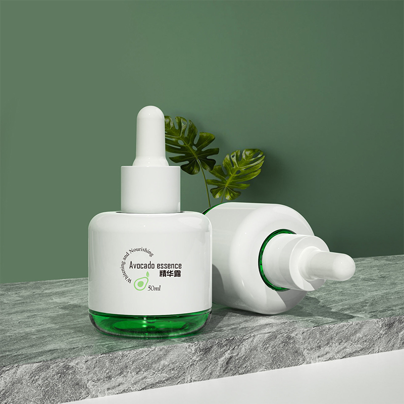Bouteille d'huile essentielle 50ml, compte-gouttes de sérum en plastique PETG vert Transparent anti-fuite pour soins du visage et des yeux Bouteille d'huile essentielle 50ml, compte-gouttes de sérum en plastique PETG vert Transparent anti-fuite pour soins du visage et des yeux
