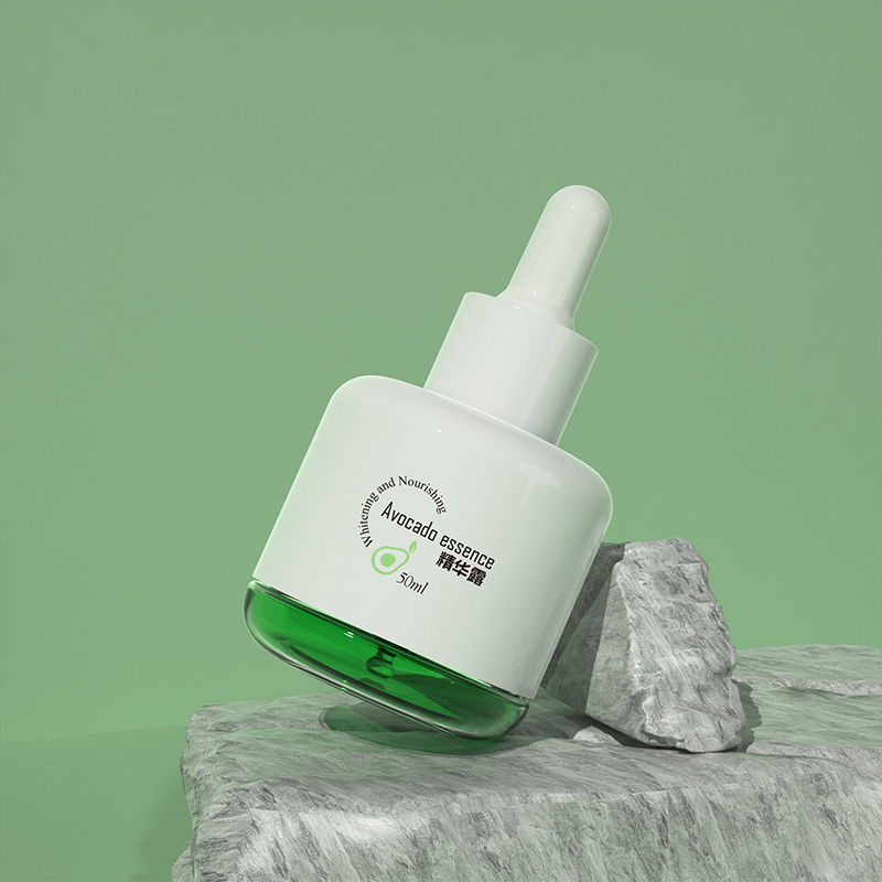 Bouteille d'huile essentielle 50ml, compte-gouttes de sérum en plastique PETG vert Transparent anti-fuite pour soins du visage et des yeux Bouteille d'huile essentielle 50ml, compte-gouttes de sérum en plastique PETG vert Transparent anti-fuite pour soins du visage et des yeux