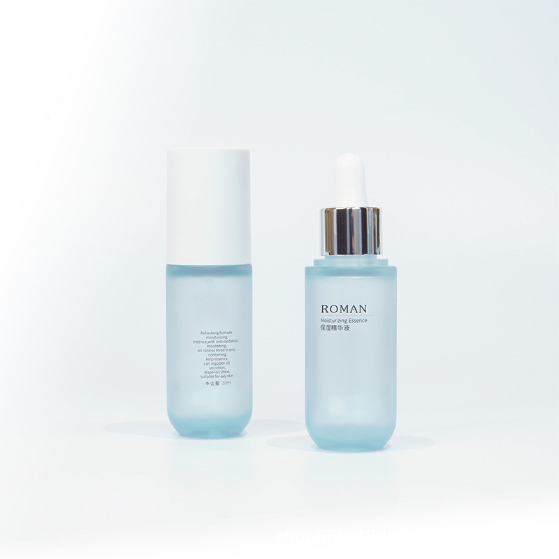 Flacon de sérum en plastique givré à épaule plate, flacon compte-gouttes vide et mat pour sérum facial, 20ml, 30ml, 40ml, 60ml, 80ml, 100ml Flacon de sérum en plastique givré à épaule plate, flacon compte-gouttes vide et mat pour sérum facial, 20ml, 30ml, 40ml, 60ml, 80ml, 100ml