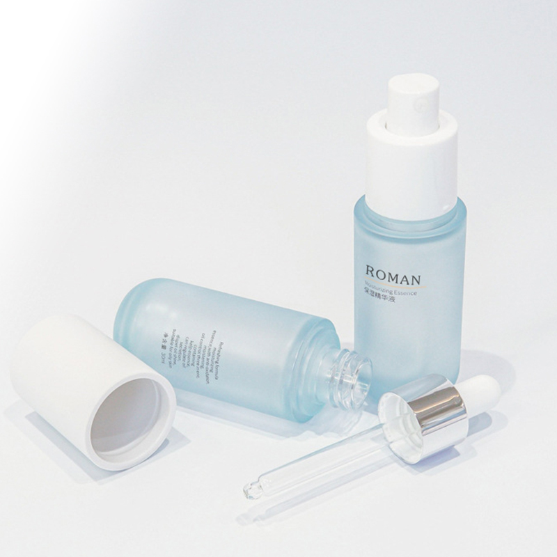 Flacon de sérum en plastique givré à épaule plate, flacon compte-gouttes vide et mat pour sérum facial, 20ml, 30ml, 40ml, 60ml, 80ml, 100ml Flacon de sérum en plastique givré à épaule plate, flacon compte-gouttes vide et mat pour sérum facial, 20ml, 30ml, 40ml, 60ml, 80ml, 100ml