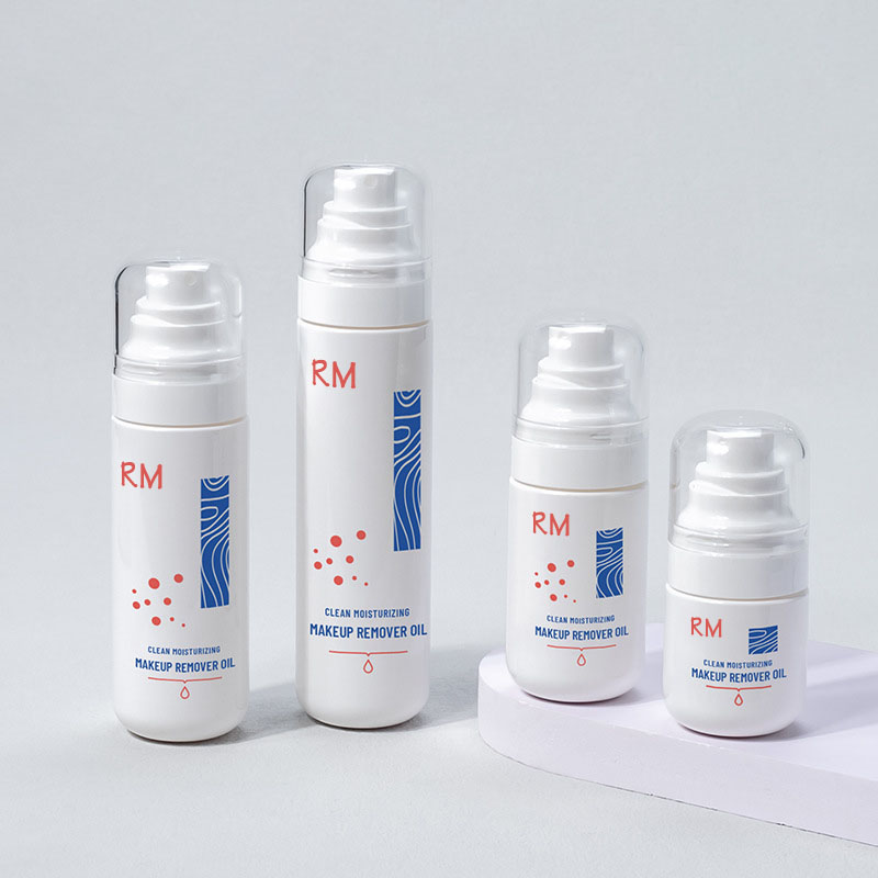 Flacon pulvérisateur vide en plastique blanc, huile nettoyante cosmétique, pour le visage et le corps, en PET, 50ml, 80ml, 100ml