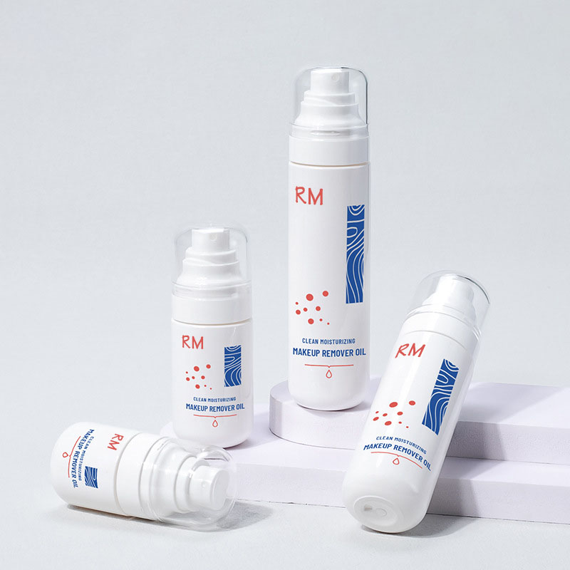 Flacon pulvérisateur vide en plastique blanc, huile nettoyante cosmétique, pour le visage et le corps, en PET, 50ml, 80ml, 100ml