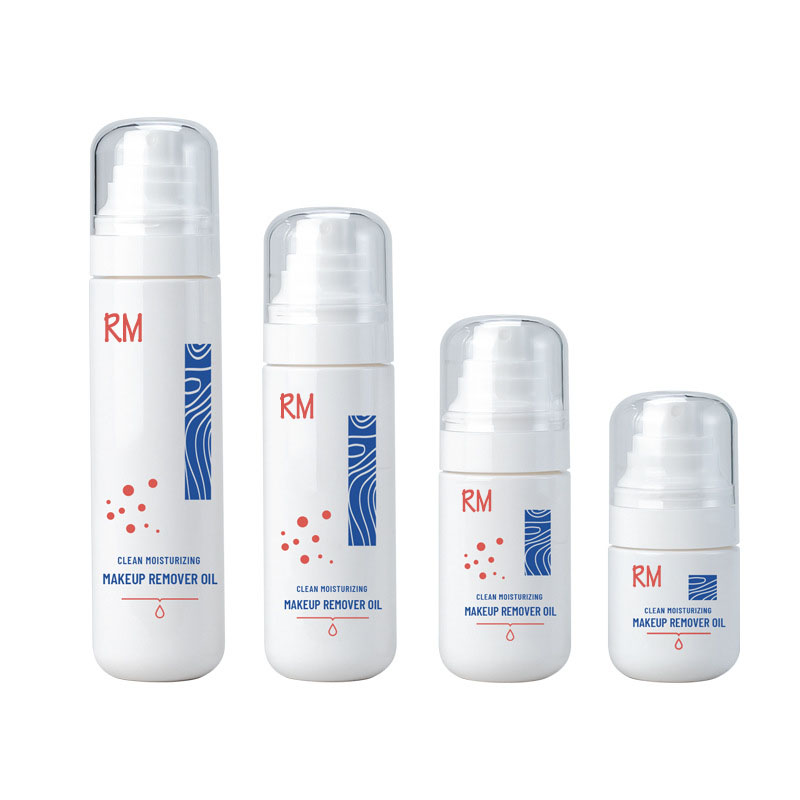 Flacon pulvérisateur vide en plastique blanc, huile nettoyante cosmétique, pour le visage et le corps, en PET, 50ml, 80ml, 100ml