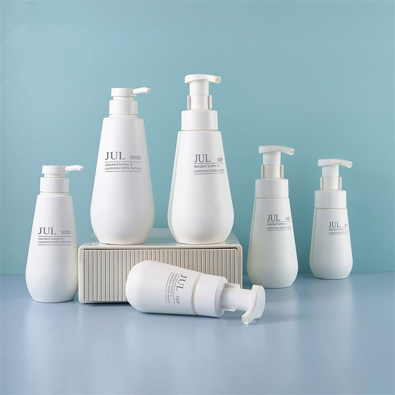 Bouteille à pompe en mousse blanc pur pour lavage du corps, shampoing, pour cils, Recyclable, conteneurs de soins pour le corps, Gel douche, bouteille pour animaux de compagnie, 150ml, 200ml, 300ml