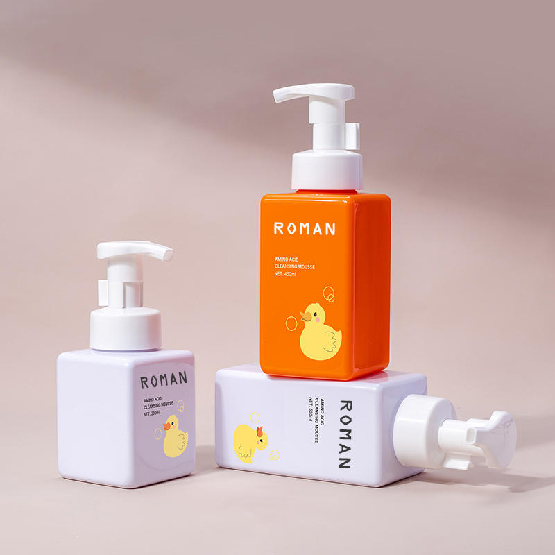 Bouteille carrée de Mousse nettoyante pour soins de la peau, shampoing pour cils, emballage de produits de toilette d'hôtel, 250Ml, 300ml, 450Ml, 500ml, 650Ml Bouteille carrée de Mousse nettoyante pour soins de la peau, shampoing pour cils, emballage de produits de toilette d'hôtel, 250Ml, 300ml, 450Ml, 500ml, 650Ml