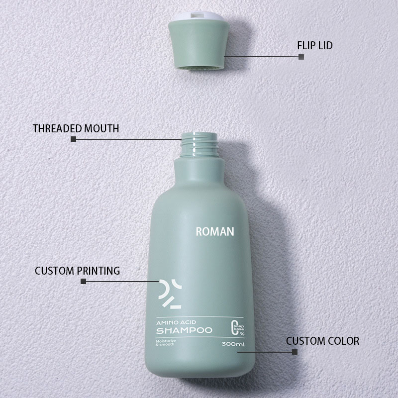 Bouteille de shampoing à presser en plastique vide rose vert mat 300 ml avec capuchon supérieur à disque pour sérum et lotion de soins de la peau Bouteille de shampoing à presser en plastique vide rose vert mat 300 ml avec capuchon supérieur à disque pour sérum et lotion de soins de la peau