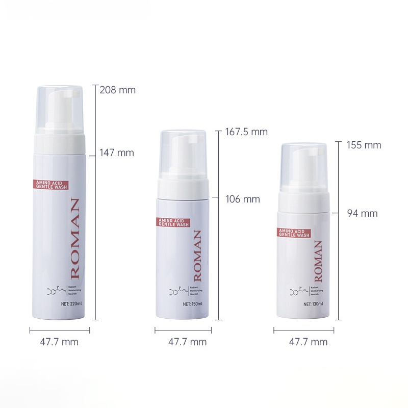 Bouteille à pompe en plastique pour savon moussant pour les mains, distributeur de mousse, pour soins du visage, nettoyant doux, 100ML, 120ML, 150ML, 200ML Bouteille à pompe en plastique pour savon moussant pour les mains, distributeur de mousse, pour soins du visage, nettoyant doux, 100ML, 120ML, 150ML, 200ML