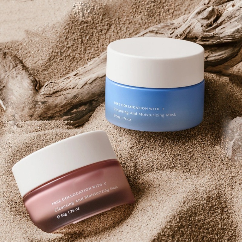 Emballage cosmétique de pot de crème en verre rond classique pour la crème pour le visage et la crème pour les yeux