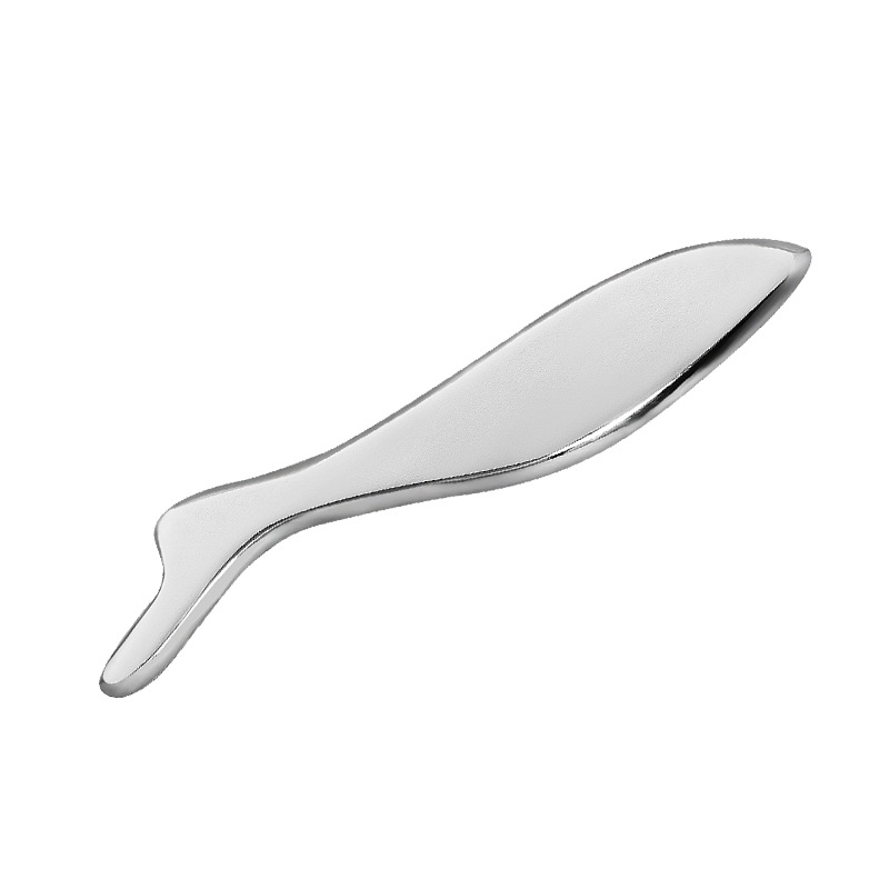 Planche Gua Sha en alliage de zinc en forme de poisson avec couleurs et logo personnalisés Planche Gua Sha en alliage de zinc en forme de poisson avec couleurs et logo personnalisés