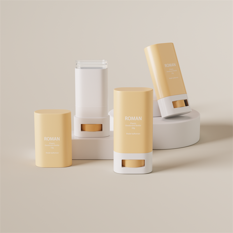 Bouteille d'emballage de récipient de bâton de déodorant en plastique ovale vide de soins de la peau