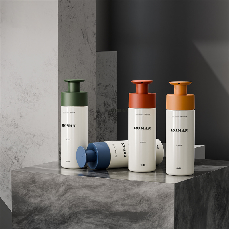 Bouteilles à pompe rondes en plastique PET, pour shampoing, Lotion de lavage corporel, liquide, savon pour les mains, emballage de Gel douche, 200ml, 300ml, 400ml, 600ml Bouteilles à pompe rondes en plastique PET, pour shampoing, Lotion de lavage corporel, liquide, savon pour les mains, emballage de Gel douche, 200ml, 300ml, 400ml, 600ml