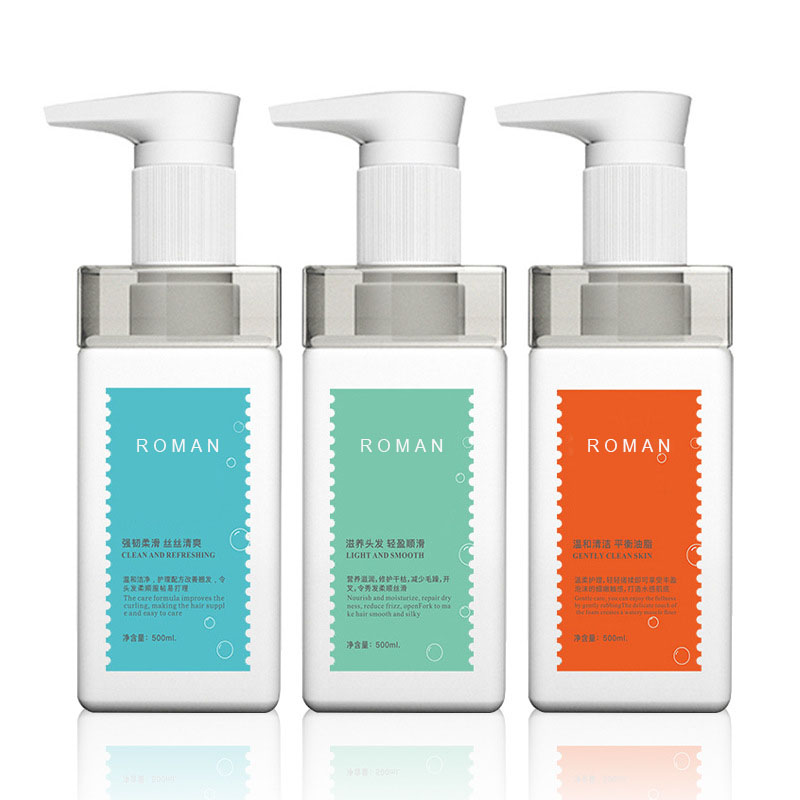 500 ml 750 ml de luxe vide cosmétique carré épaule en plastique hôtel lotion shampooing pompe bouteille et conditionneur avec distributeur de savon de lavage des mains 500 ml 750 ml de luxe vide cosmétique carré épaule en plastique hôtel lotion shampooing pompe bouteille et conditionneur avec distributeur de savon de lavage des mains