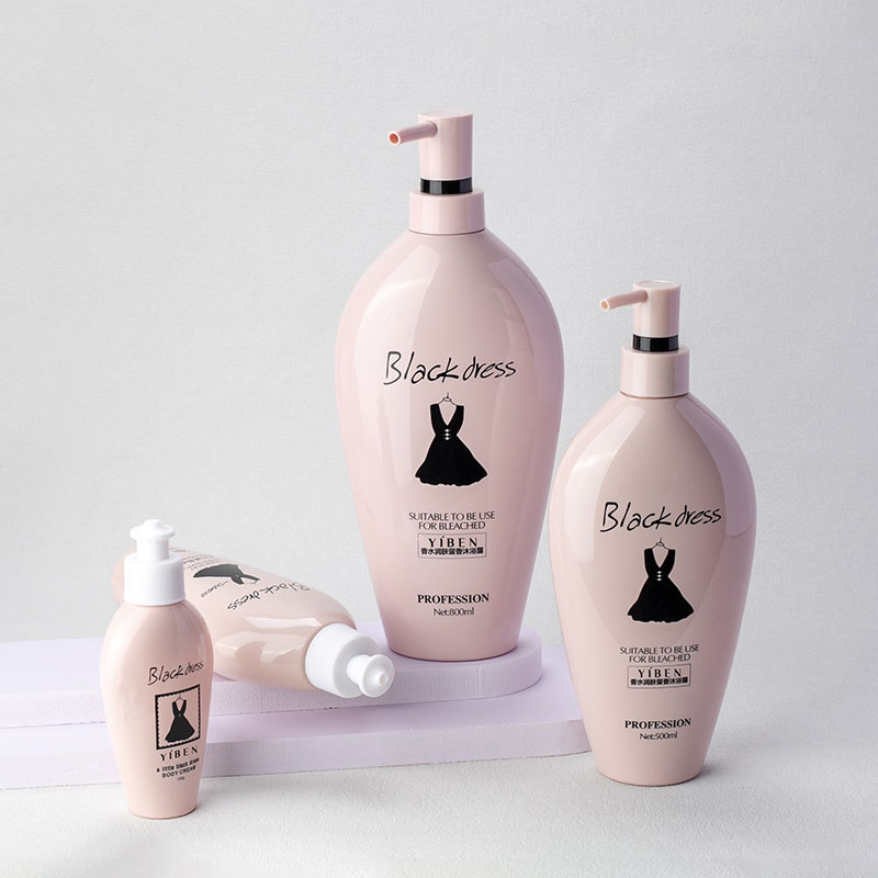 Bouteilles vides en plastique de pompe à huile de lotion de gel douche blanc noir PET 100 ml 300 ml 500 ml 800 ml bouteille de shampoing et bouteilles de revitalisant soins capillaires