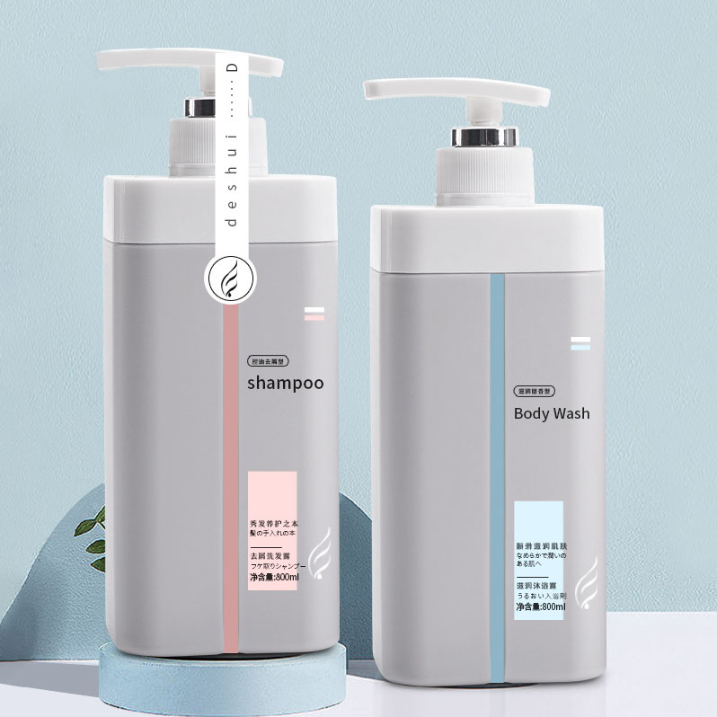 Bouteilles d'emballage en plastique de grande capacité 500ml 800ml, pour lotion de soin de la peau, récipient tonique pour cheveux, bouteille vide pour shampoing et après-shampooing