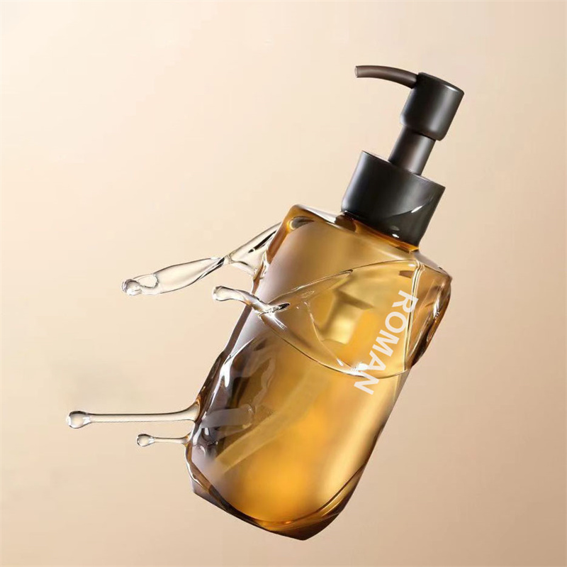 Bouteille à pompe de luxe en plastique givré, 150, 200, 300, 500ml, pour Lotion, cosmétique, lavage du corps, huile, nettoyant, bouteille grise, distributeur à longue buse Bouteille à pompe de luxe en plastique givré, 150, 200, 300, 500ml, pour Lotion, cosmétique, lavage du corps, huile, nettoyant, bouteille grise, distributeur à longue buse