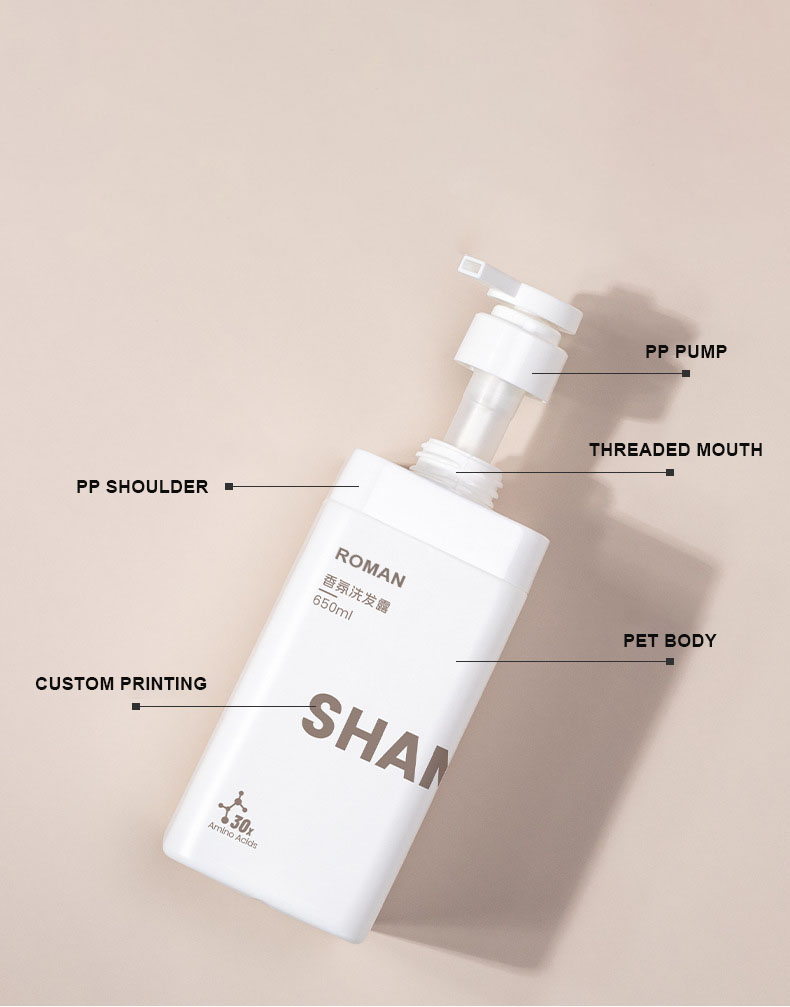 Nouveau Design Logo privé blanc mat 650ml carré vide HDPE plastique détergent à lessive bouteille liquide 1L pour shampoing Gel douche Nouveau Design Logo privé blanc mat 650ml carré vide HDPE plastique détergent à lessive bouteille liquide 1L pour shampoing Gel douche