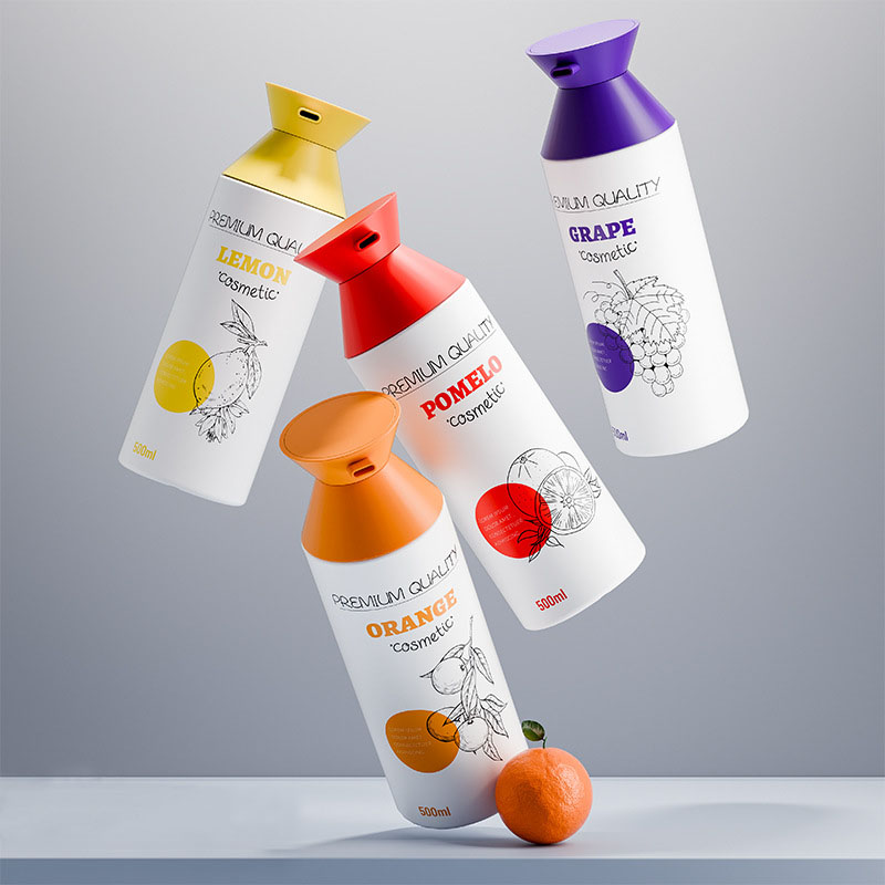 Bouteille à pompe blanche de 300ml 500ml 750ml, bouteille de Lotion de lavage pour le corps, Gel douche de bain et récipient de revitalisant capillaire