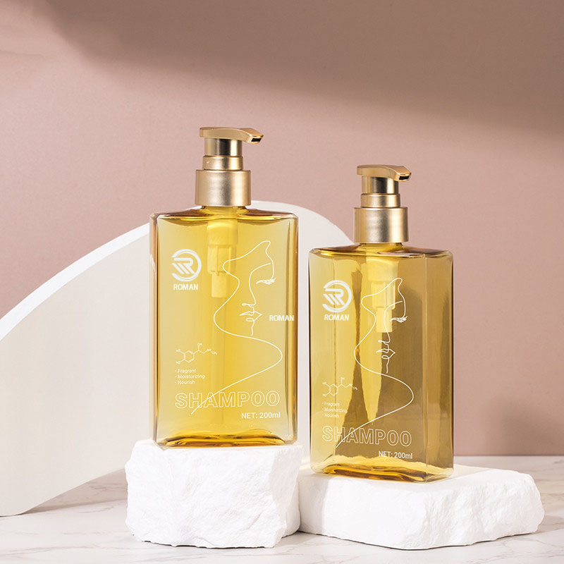 Gel douche carré plat de 150ml 200ml, lavage du visage, Lotion pour le corps, revitalisant, bouteille à pompe dorée, soins de la peau, démaquillant, distributeur d'huile