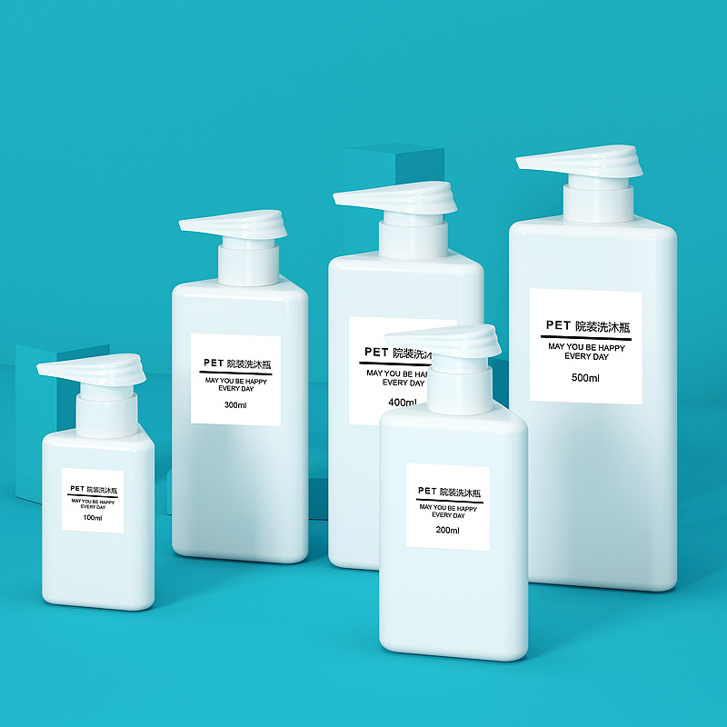 Nouvelle bouteille vide triangulaire en plastique PET, pour Lotion nettoyante pour le visage ou Lotion de soin de la peau, bouteille cosmétique de 100ml 200ml 300ml 400ml 500ml