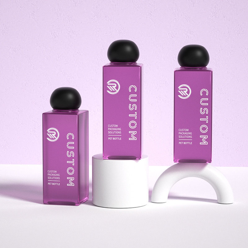 Bouteilles de lotion cosmétique givrées transparentes carrées en plastique de qualité supérieure de 200 ml 250 ml pour sérum de soin de la peau Emballage de toner de qualité supérieure avec bouchon à vis en forme de boule Bouteilles de lotion cosmétique givrées transparentes carrées en plastique de qualité supérieure de 200 ml 250 ml pour sérum de soin de la peau Emballage de toner de qualité supérieure avec bouchon à vis en forme de boule