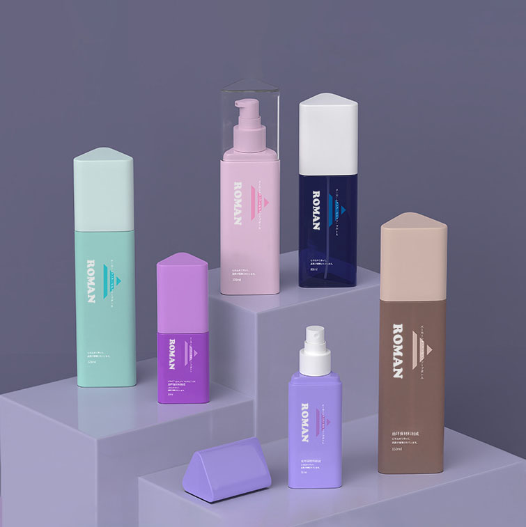 Bouteille en plastique digne de confiance, 30ml, 50ml, 80ml, triangulaire, pour shampoing, Gel douche, après-shampooing, Lotion, pompe, pour nettoyant pour le visage