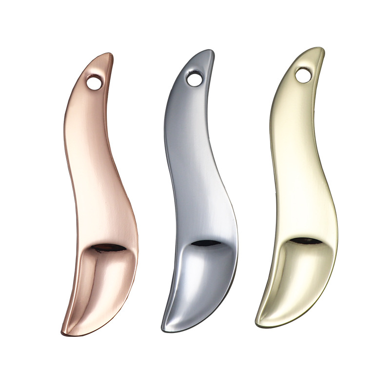 Spatule de maquillage de beauté, Mini petite cuillère à crème pour le visage et les yeux, masque, cuillère cosmétique en métal doré