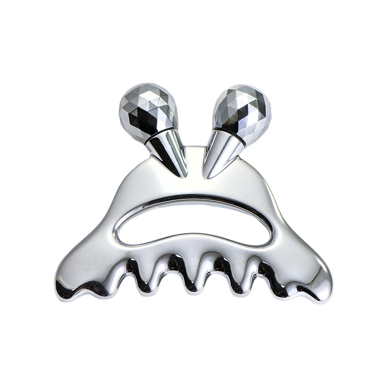 Rouleau de massage facial en alliage de zinc avec massage de la tête